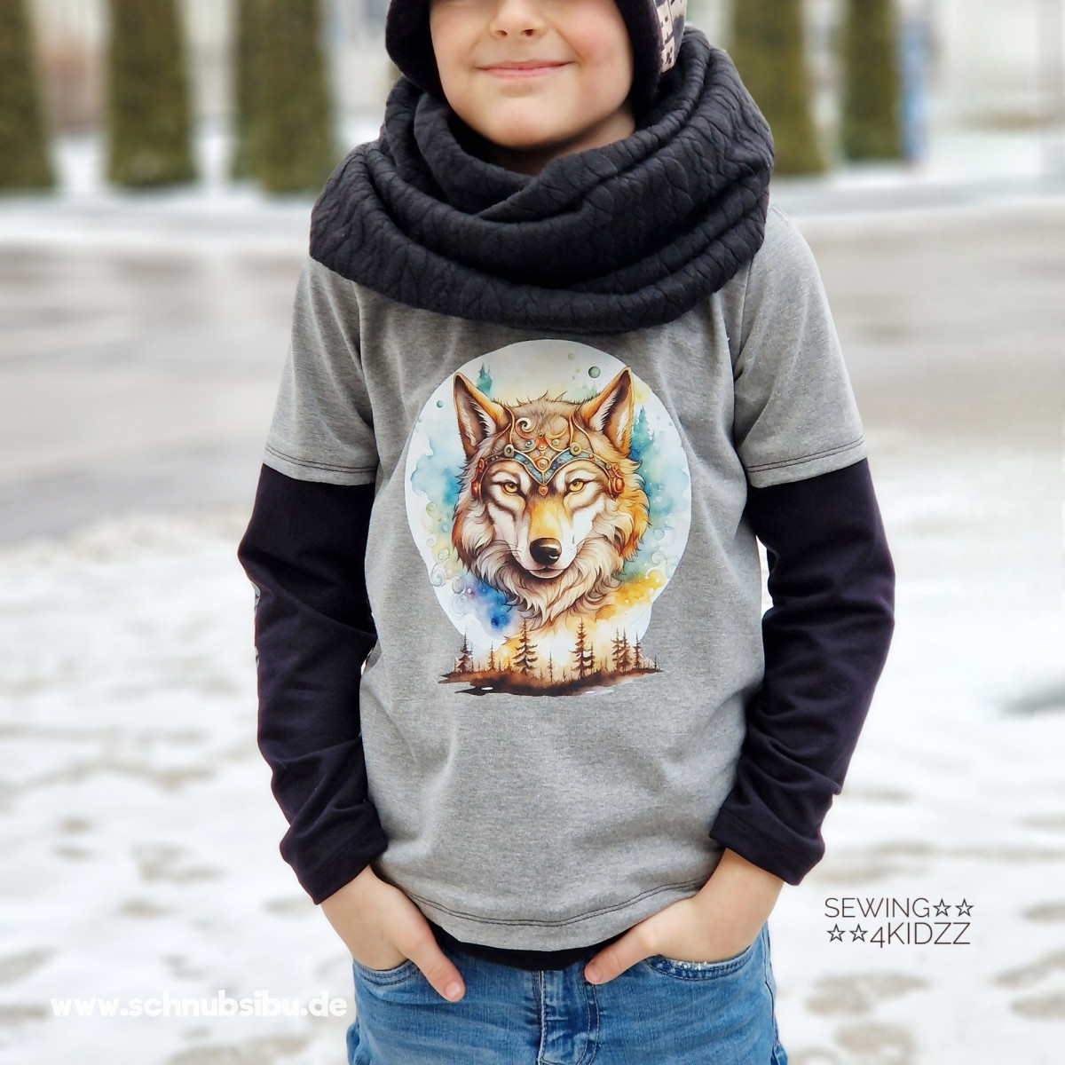 Bügelbild Fantasie-Tiere Wolf